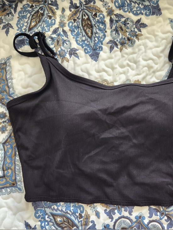 aerie Other - aerie Black Scoop Ribbed Bikini Top - Size XL